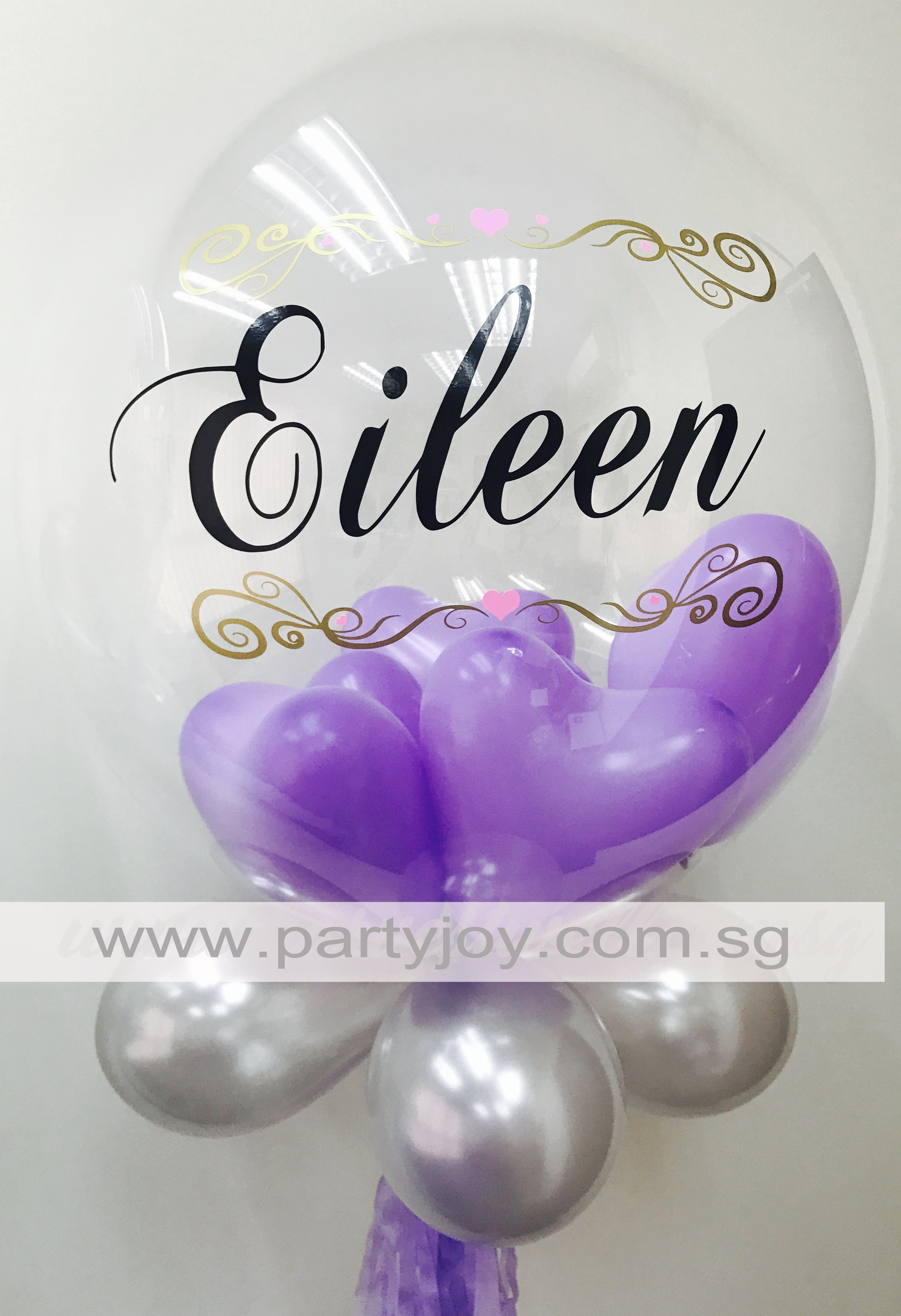 Just Name Customized Print on Bubble Balloon